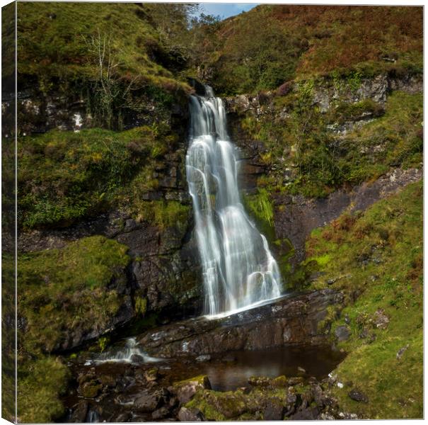 Brecon Beacons Bannau Brycheiniog waterfall Canvas Print by Leighton Collins