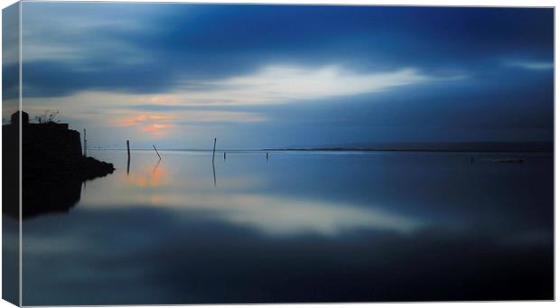Gower sunset Penclawdd Canvas Print by Leighton Collins