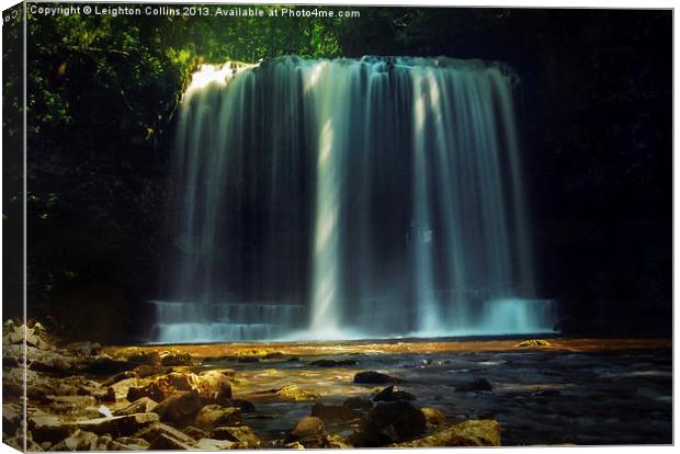 Waterfall county, South Wales Canvas Print by Leighton Collins