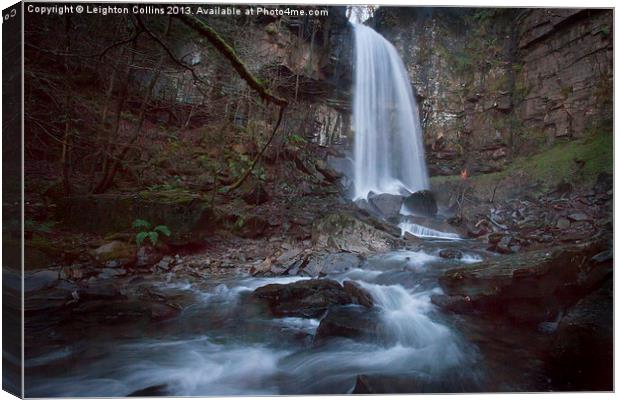 Melincourt falls Resolven Canvas Print by Leighton Collins