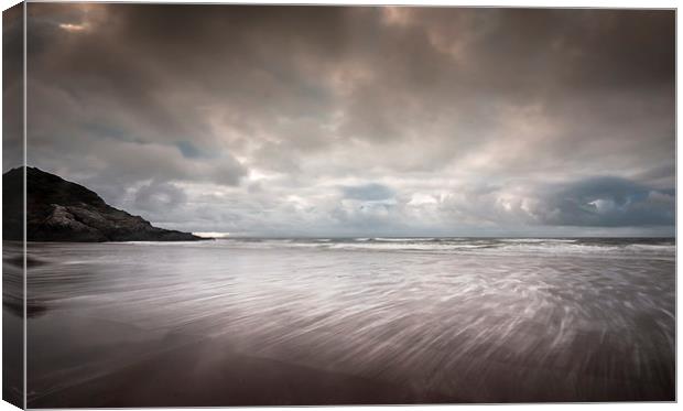 Caswell bay storm Canvas Print by Leighton Collins