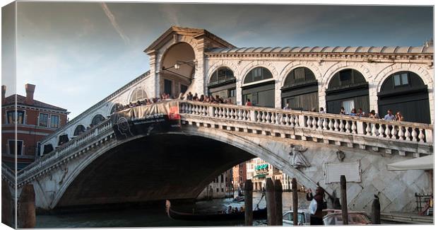 Rialto Bridge Venice Canvas Print by Leighton Collins