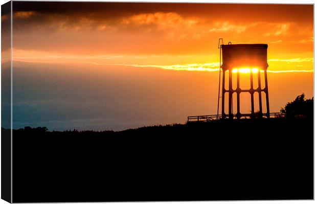 Water tower in Pennard Canvas Print by Leighton Collins