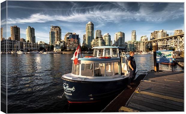  Vancouver water taxi Canvas Print by Leighton Collins