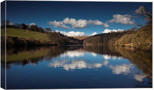 Lower Lliw valley reservoir Canvas Print by Leighton Collins