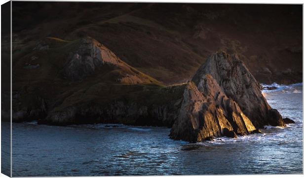  Three Cliffs Bay Gower Canvas Print by Leighton Collins