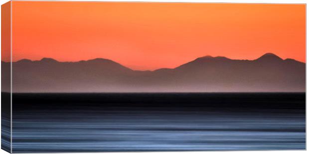  Pre sunrise behind the mountains Canvas Print by Leighton Collins