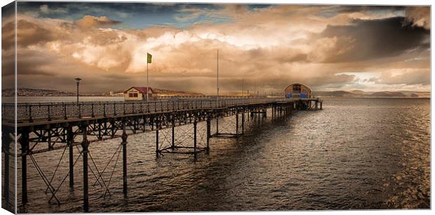  Mumbles pier and lifeboat station Canvas Print by Leighton Collins
