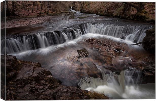 The horseshoe falls Sgwd y Bedol South Wales Canvas Print by Leighton Collins