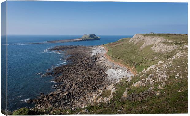  Worms Head Causeway Canvas Print by Leighton Collins