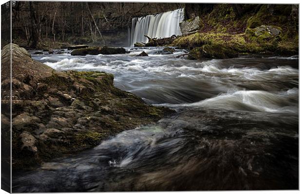  Sgwd Ddwli Uchaf waterfall Canvas Print by Leighton Collins