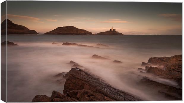 Mumbles lighthouse  Canvas Print by Leighton Collins