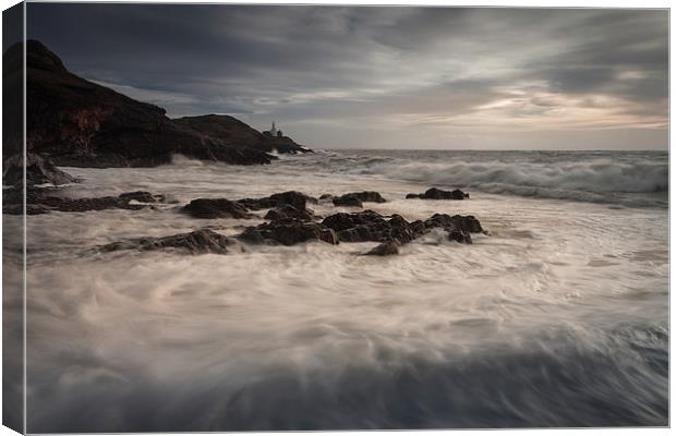  Sea foam on Bracelet Bay Canvas Print by Leighton Collins