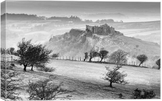 Winter at Carreg Cennen Castle Canvas Print by Leighton Collins