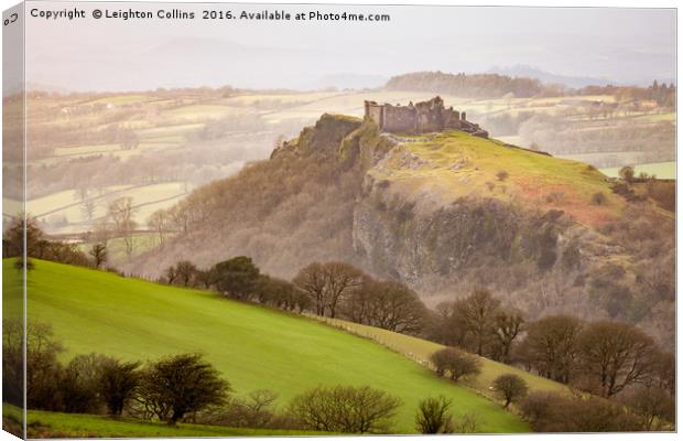Castle Carreg Cennen  Canvas Print by Leighton Collins