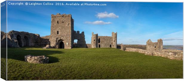Llansteffan Castle South Wales Canvas Print by Leighton Collins