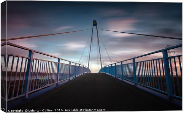 Pedestrian and cycle bridge Canvas Print by Leighton Collins