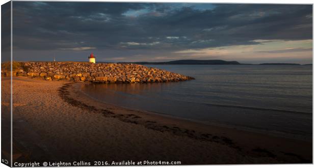 Burry Port Lighthouse Canvas Print by Leighton Collins