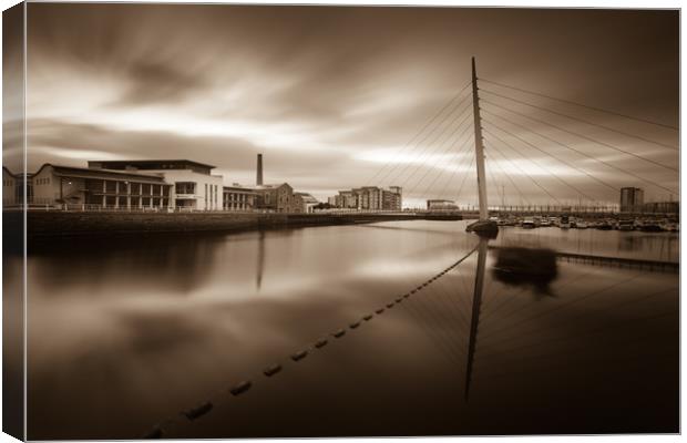Swansea River Tawe Canvas Print by Leighton Collins