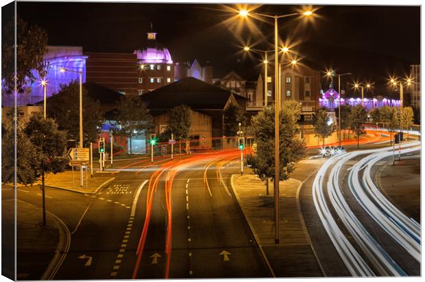 Oystermouth road Swansea Canvas Print by Leighton Collins