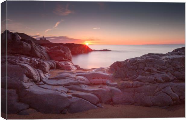 Sunrise over Bracelet Bay Canvas Print by Leighton Collins