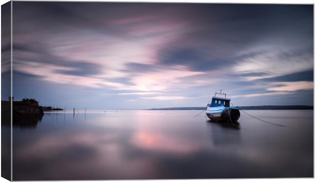 Loughor estuary boat Canvas Print by Leighton Collins
