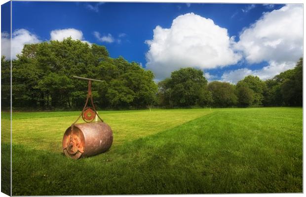 Rusty old lawn roller  Canvas Print by Leighton Collins