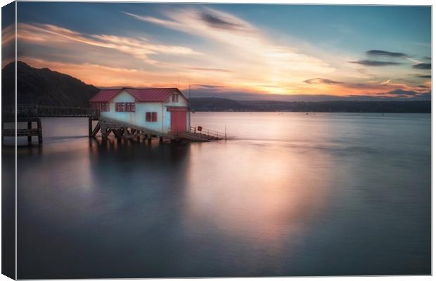 The old lifeboat station at Mumbles Canvas Print by Leighton Collins