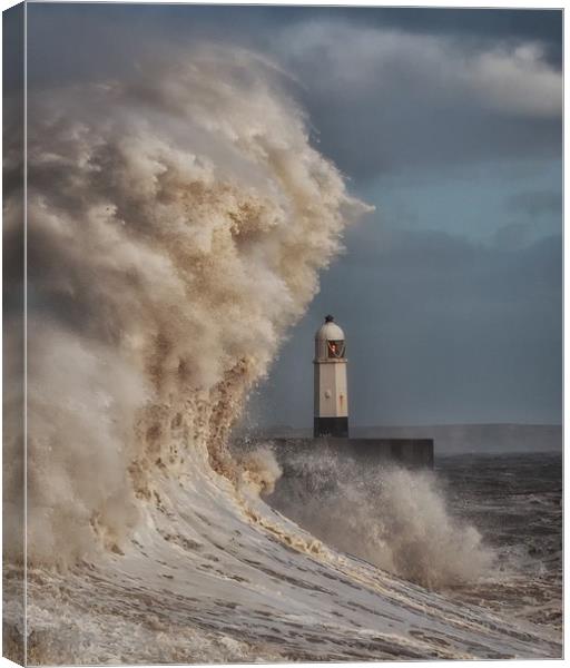 In the jaws of Hurricane Ophelia Canvas Print by Leighton Collins