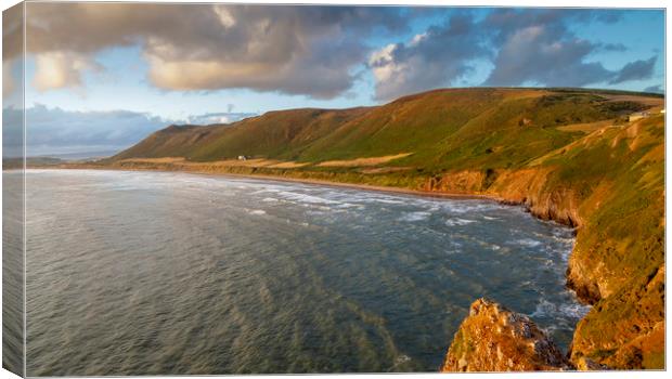 Rhossili Bay Gower Canvas Print by Leighton Collins