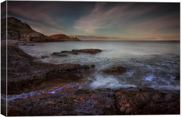 Evening at Bracelet Bay Canvas Print by Leighton Collins