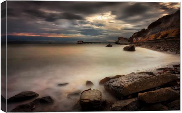 High tide at Mumbles Canvas Print by Leighton Collins