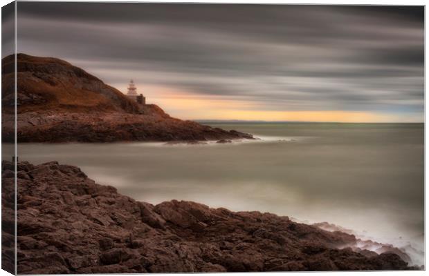Mumbles Lighthouse Swansea Canvas Print by Leighton Collins