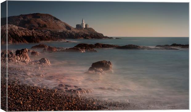 A peaceful morning at Bracelet Bay Canvas Print by Leighton Collins
