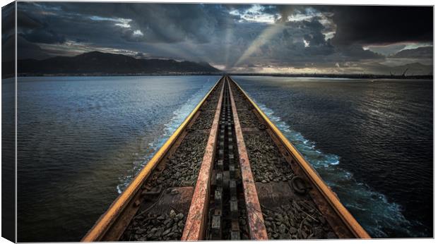 Light at the end of the line Canvas Print by Leighton Collins
