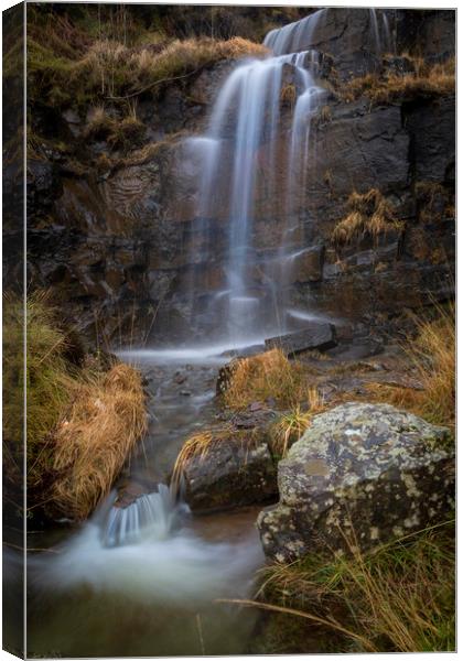 Brecon Beacons waterfall Canvas Print by Leighton Collins