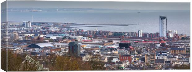 Swansea city South Wales Canvas Print by Leighton Collins