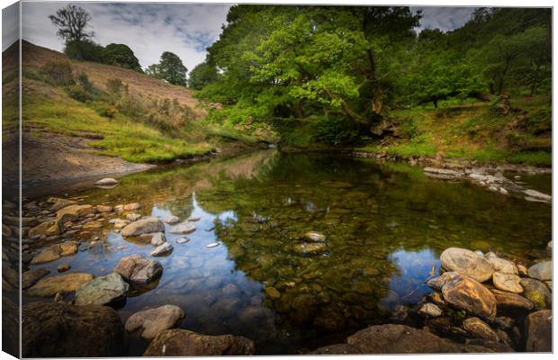 The Afon Twrch river bed Canvas Print by Leighton Collins