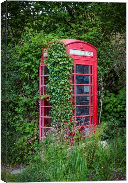 Abandoned British phone booth Canvas Print by Leighton Collins