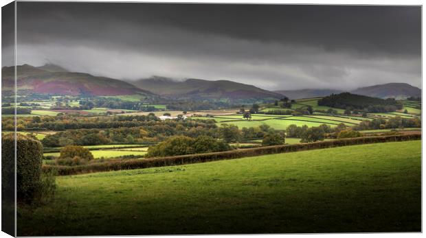 Dark clouds over the Brecon beacons Canvas Print by Leighton Collins