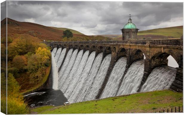 The dam at Craig Goch Canvas Print by Leighton Collins