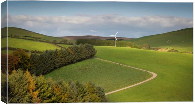 A solitary wind turbine Canvas Print by Leighton Collins