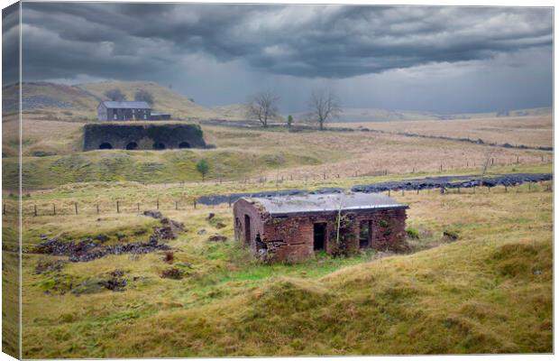 Ruined buildings in Penwyllt Canvas Print by Leighton Collins