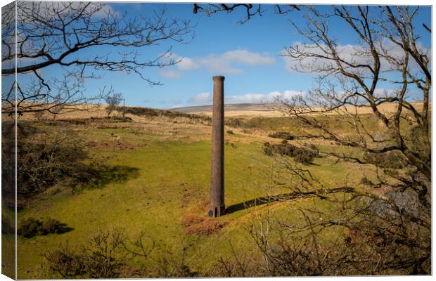 Henllys Lime Kilns chimney stack Canvas Print by Leighton Collins