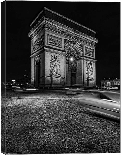 A Majestic Monument of Paris Canvas Print by Les McLuckie