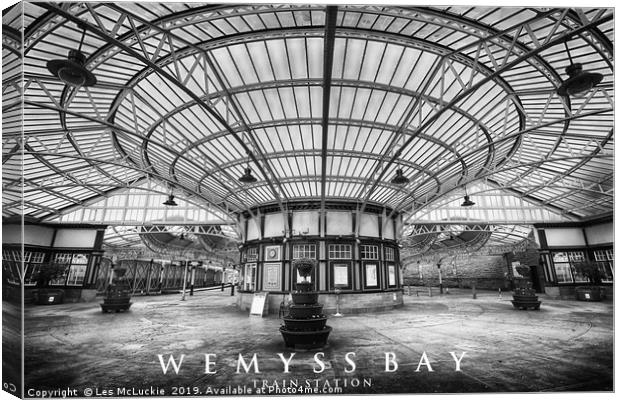 The Majestic Wemyss Bay Train Station Canvas Print by Les McLuckie