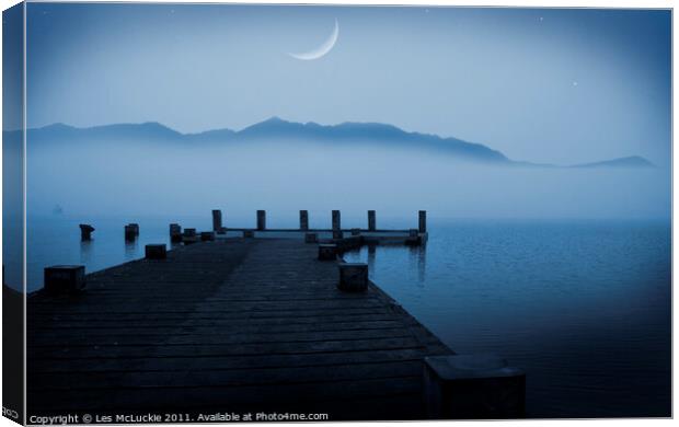 Moonlit Serenity Canvas Print by Les McLuckie