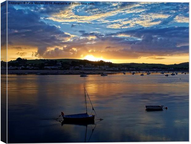  Instow Sunrise Canvas Print by Pete Moyes