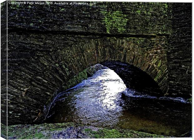  Water under the Bridge Canvas Print by Pete Moyes