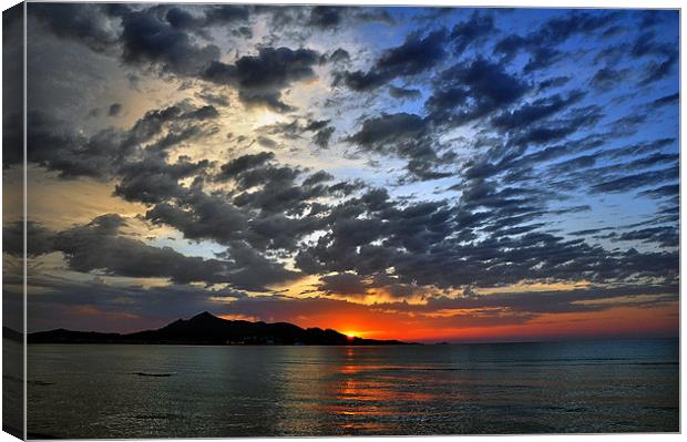 Majorcan Sunrise Canvas Print by jim wilson